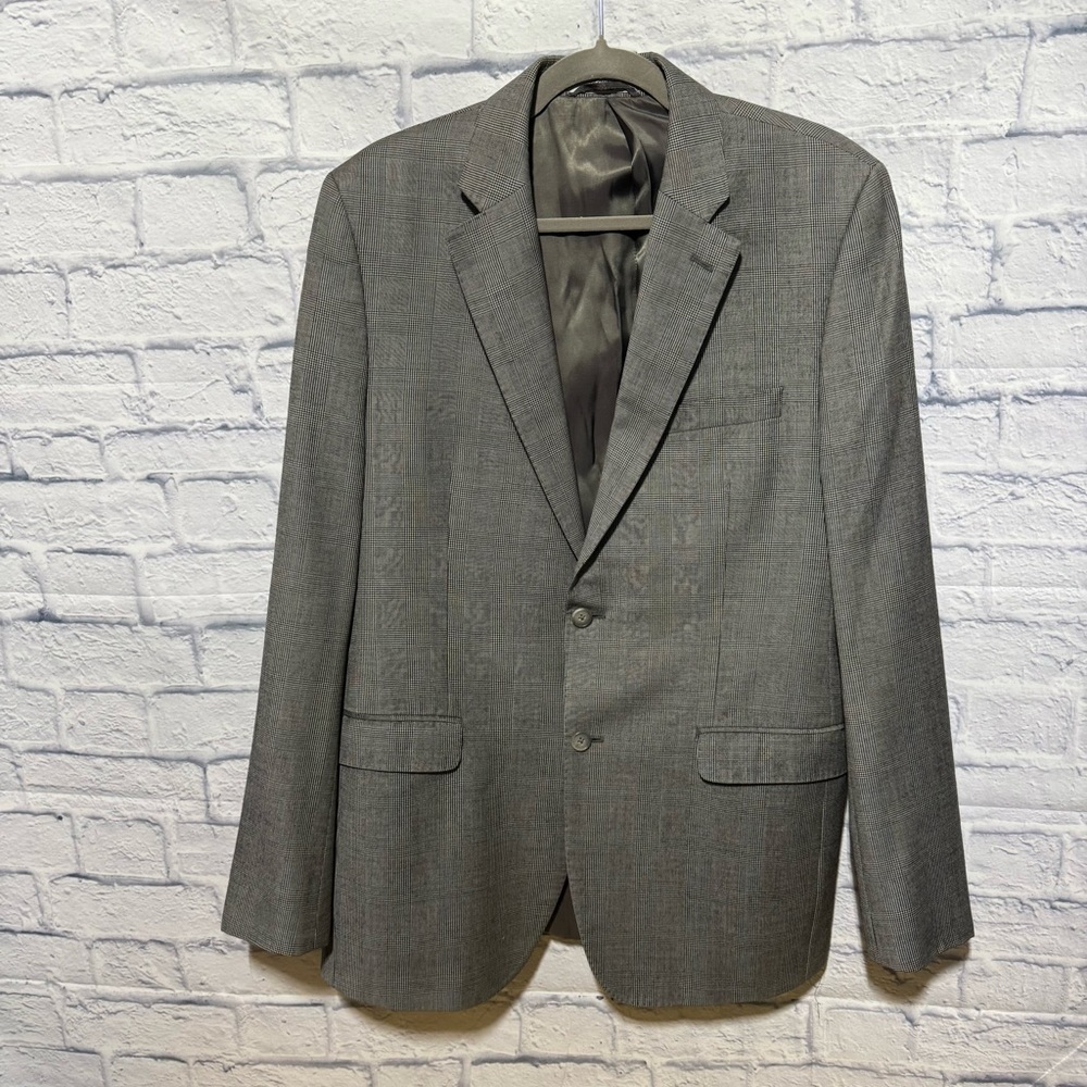 Men’s Y2K Lauren Ralph Lauren Black & White Houndstooth Blazer, Size 42L